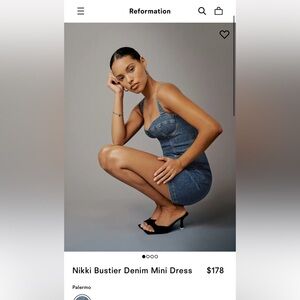 Nikki Bustier Denim Mini Dress